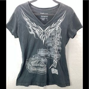 x Chase Authentics Graphic T 
Shirt Women Black L Cotton Dale Earnhardt Jr